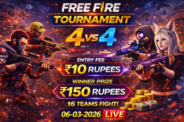 FREE FIRE TOURNAMENT ENTRY FEE 10 OWNER PRICE 150 RUPEES 16 TEAMS NIGHT 9 LIVE